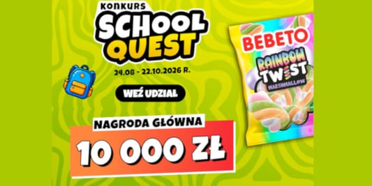 Loterie i Konkursy: Konkurs School Quest z Bebeto 26.08.2026