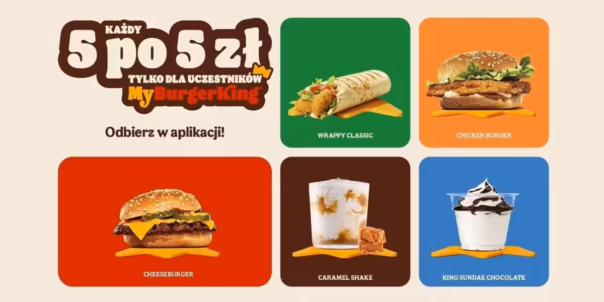 Burger King: 5 po 5 zł w Burger King