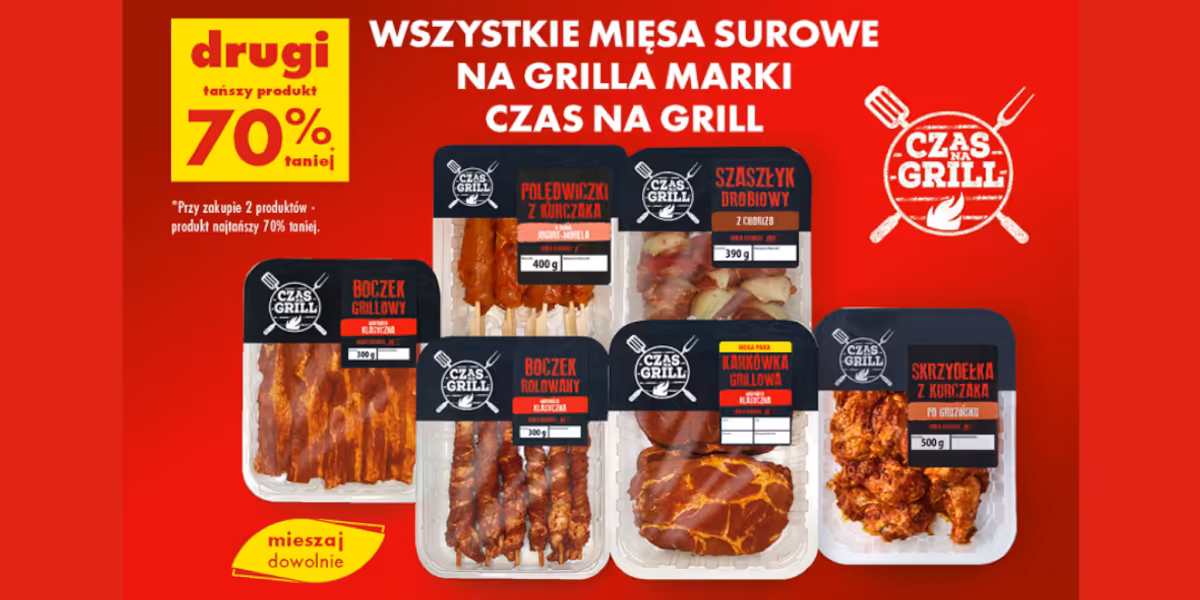 Biedronka: -70% na mięsa surowe na grilla marki Czas na Grill