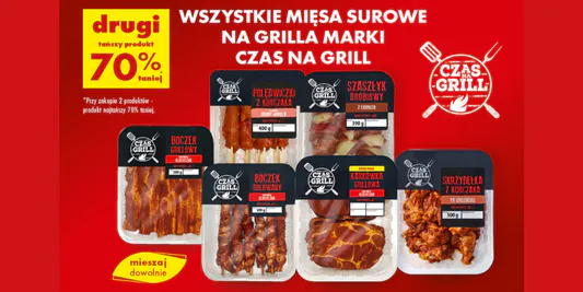 Biedronka: -70% na mięsa surowe na grilla marki Czas na Grill 20.05.2025