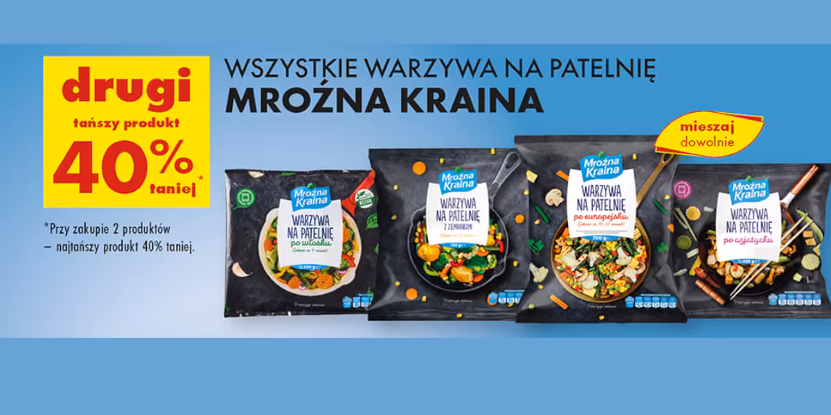 Biedronka: -40% na wszystkie warzywa na patelnię Mroźna Kraina