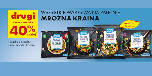 Biedronka: -40% na wszystkie warzywa na patelnię Mroźna Kraina 06.05.2025