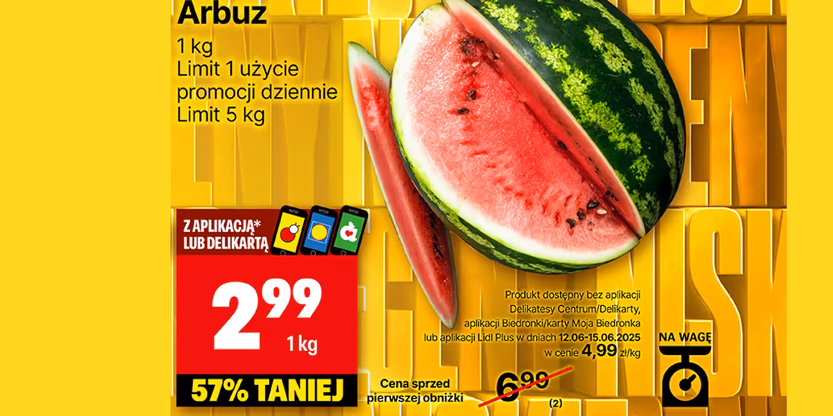 Delikatesy Centrum: -57% na arbuza