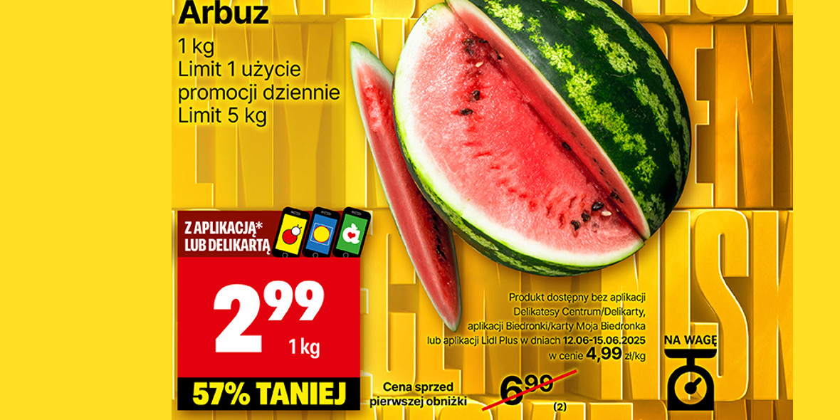 Delikatesy Centrum: -57% na arbuza 09.06.2025