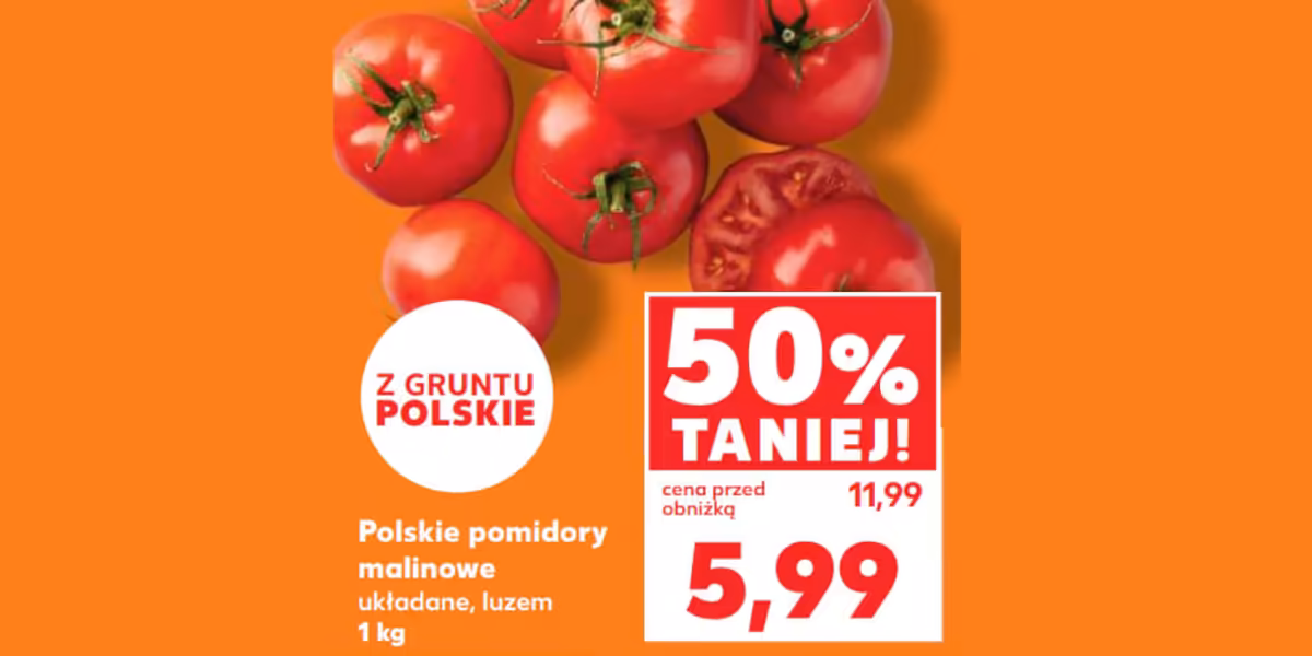 Kaufland: -50% na polskie pomidory malinowe