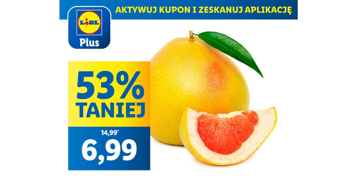 Lidl: KUPON -53% -53% na pomelo czerwone