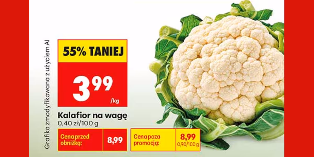 Biedronka: -55% na kalafiora