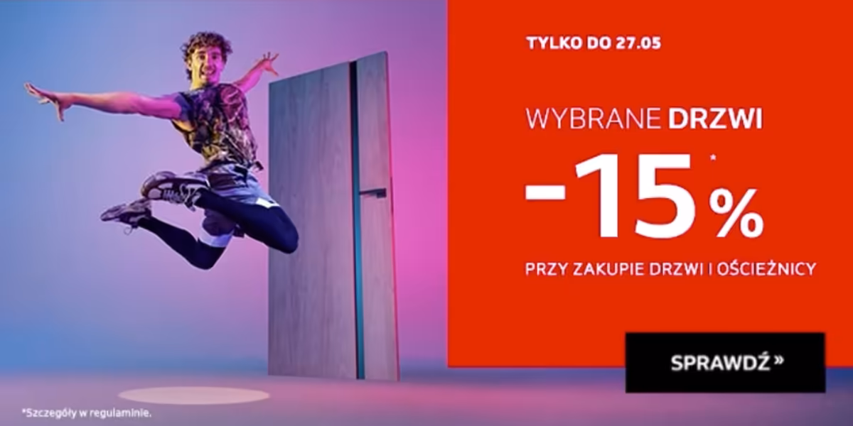 Komfort: -15% na wybrane drzwi