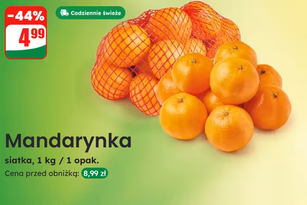 : -44% na mandarynki