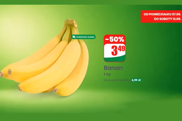 Dino: -50% na banany
