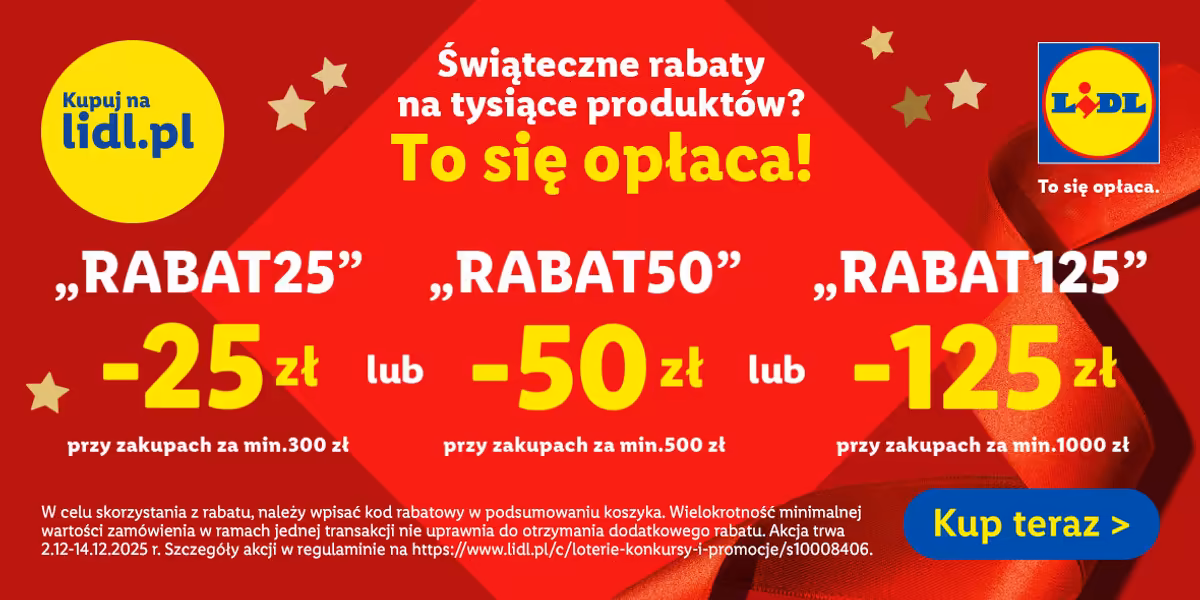 Lidl: KOD rabatowy Do -125 zł na świąteczne zakupy