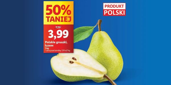 Lidl: -50% na polskie gruszki 16.09.2024