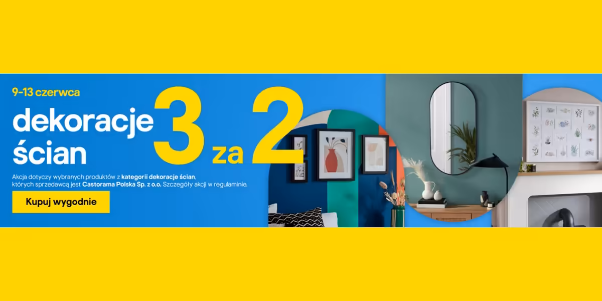 Castorama: 3 za 2 na dekoracje ścian