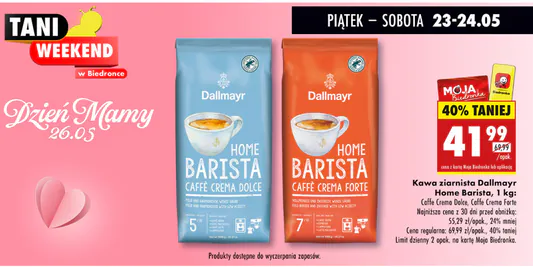 Biedronka: 41,99 zł za kawę Dallmayr Home Barista 23.05.2025