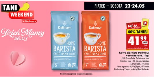 Biedronka: 41,99 zł za kawę Dallmayr Home Barista 23.05.2025