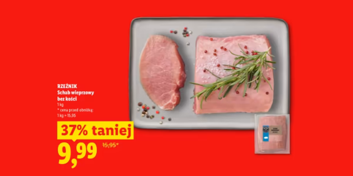 Lidl: -37% na schab wieprzowy bez kości