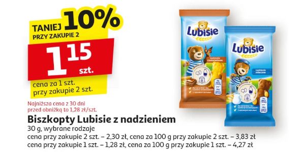 Auchan: -10% na biszkopty Lubisie 05.09.2024