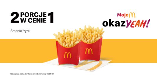 McDonald's: 2 w cenie 1 Średnie frytki 03.02.2025