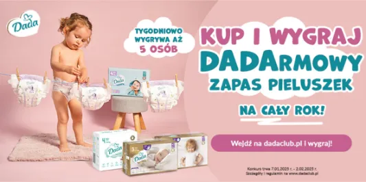 Biedronka: Konkurs Dada - zapas pieluszek na cały rok 08.01.2025