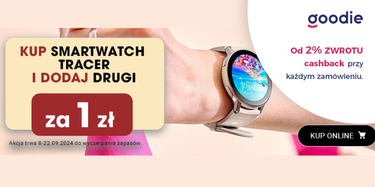 Biedronka Home: 1 zł za drugi smartwatch Tracer