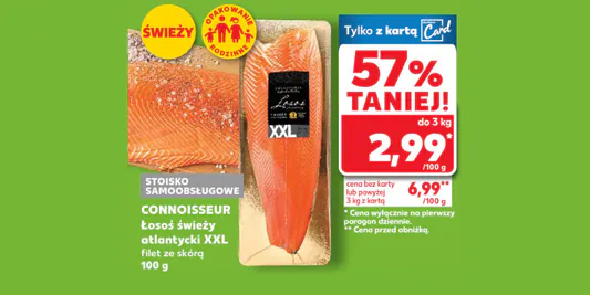 Kaufland: -57% na łososia atlantyckiego XXL 09.04.2026