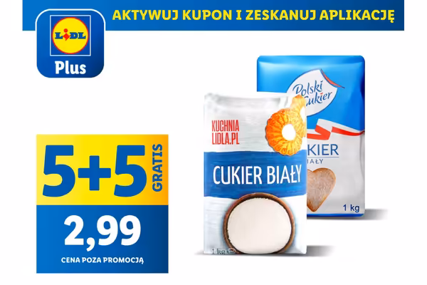 : KUPON 5 + 5 GRATIS na cukier biały
