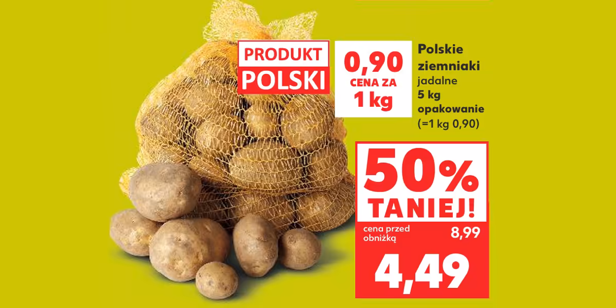 Kaufland: -50% na polskie ziemniaki jadalne