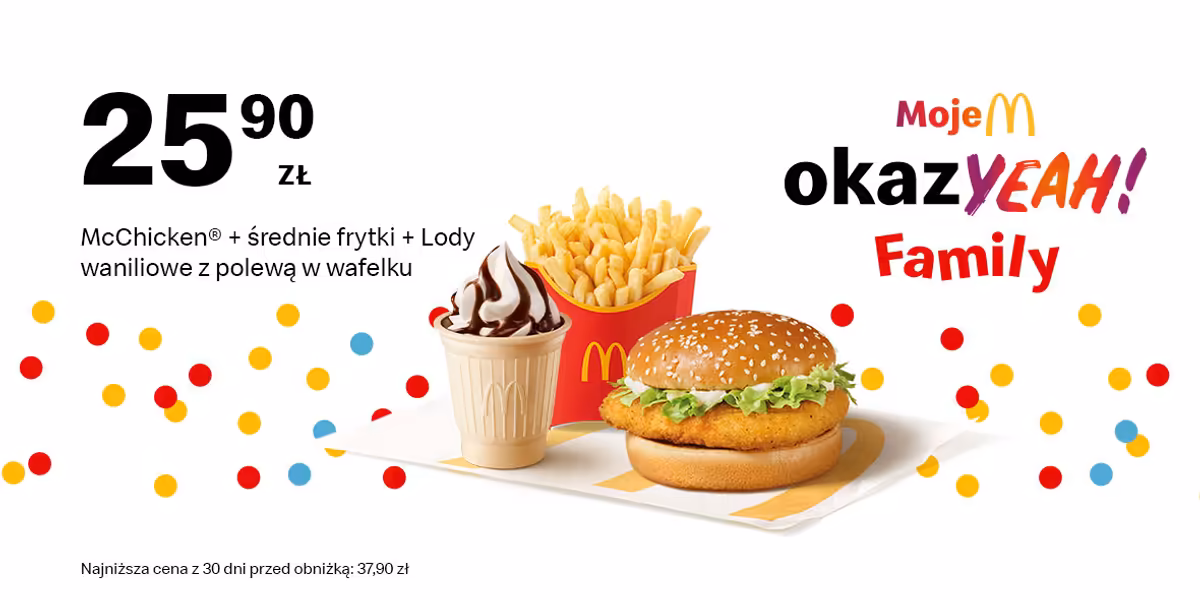 McDonald's: 25,90 zł McChicken®+średnie frytki+Lody waniliowe