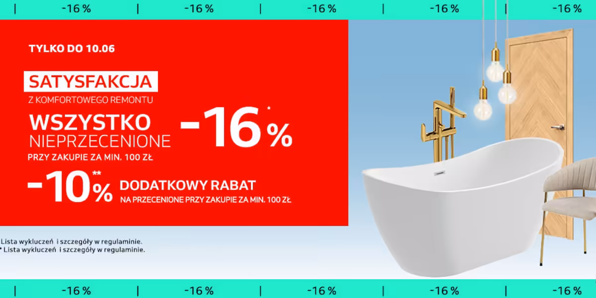 Komfort: Do -16% na zakupy za min. 100 zł