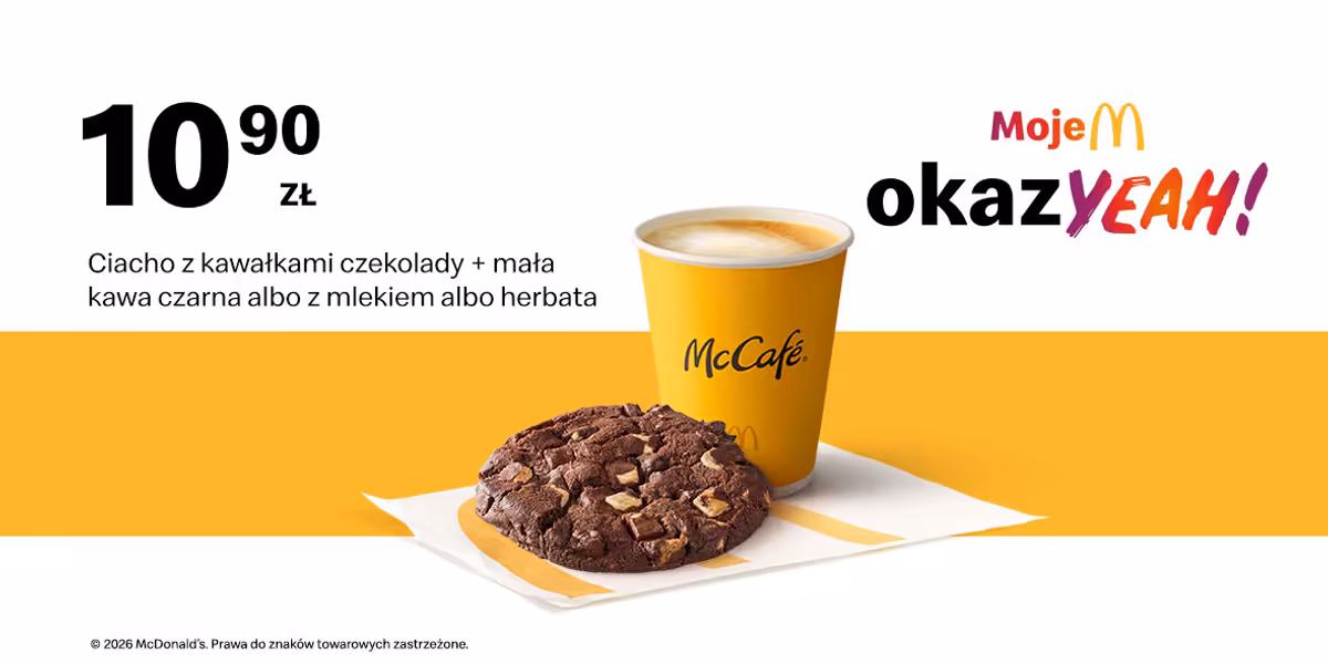 McDonald's: 10,90 zł Ciacho z kawałkami czekolady