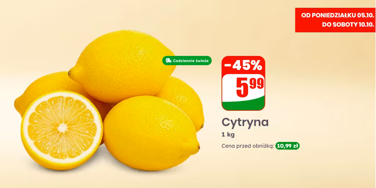 Dino: -45% na cytryny