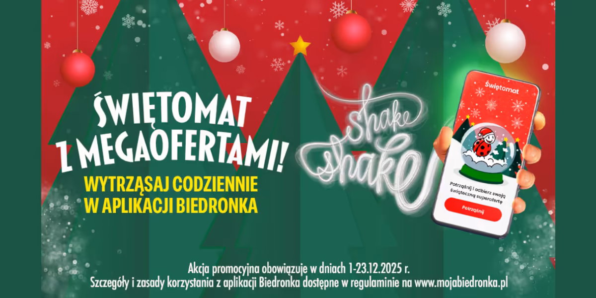 Biedronka: Świętomat z MEGAOFERTAMI