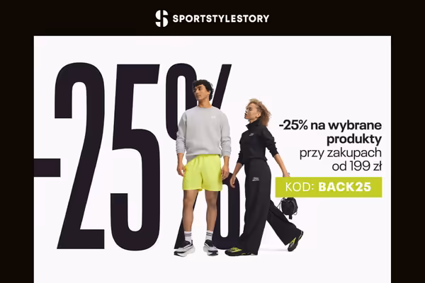 Sportstylestory.com: KOD rabatowy -25% na wybrane produkty