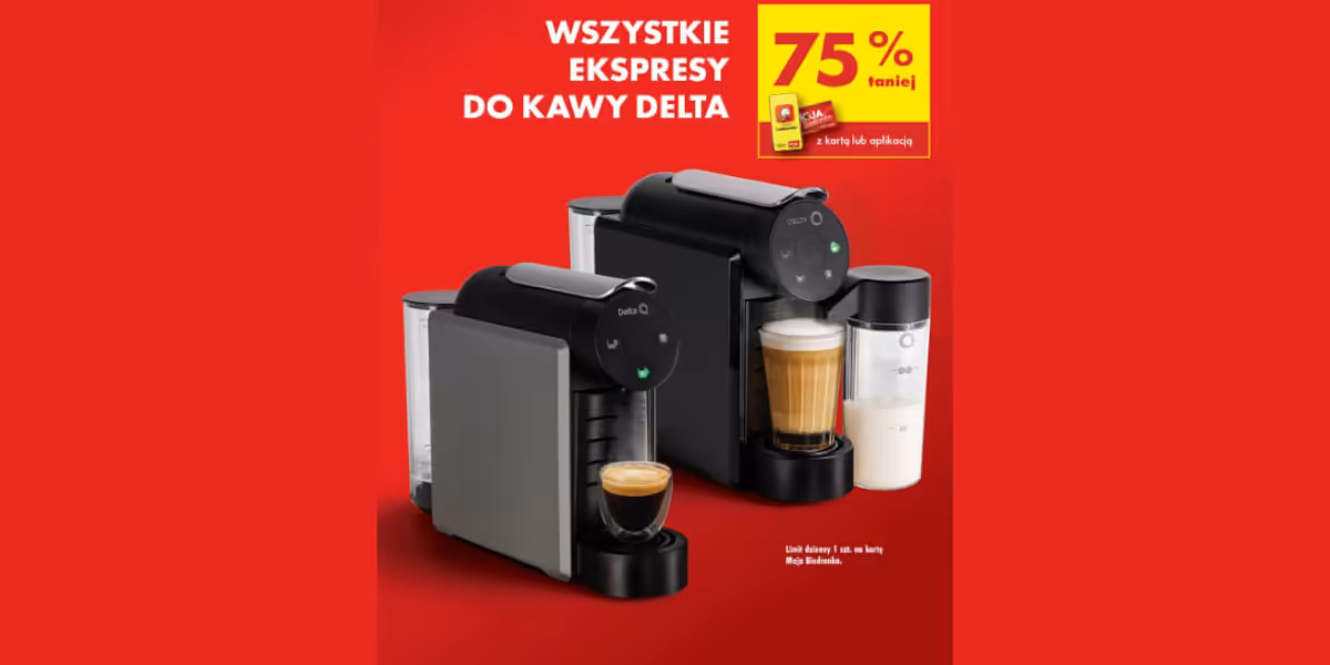 Biedronka: -75% na wszystkie ekspresy Delta