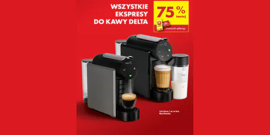 Biedronka: -75% na wszystkie ekspresy Delta 05.05.2025