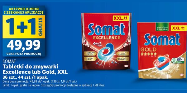 Lidl: 1+1 GRATIS na tabletki Somat 17.09.2024