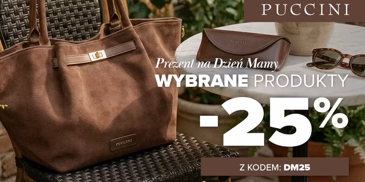 Puccini: KOD rabatowy -25% na wybrane produkty na Dzień Mamy
