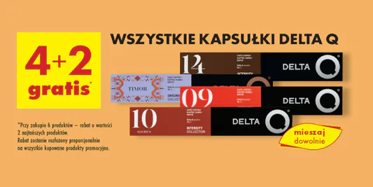 Biedronka: 4+2 GRATIS na wszystkie kapsułki Delta 12.06.2025