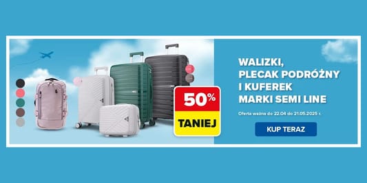 Carrefour: -50% na walizki, plecaki i kuferki 25.04.2025