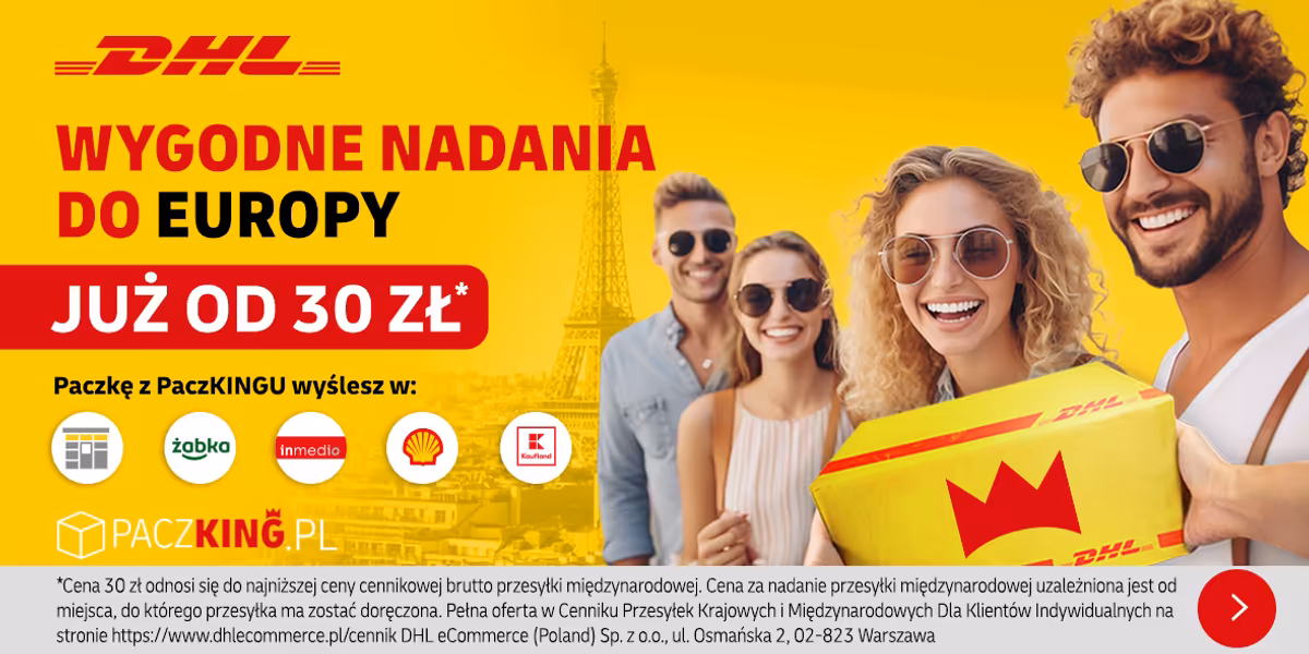 DHL: Od 30 zł za nadanie paczki do Europy
