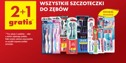 Biedronka: 2+1 GRATIS na wszystkie szczoteczki do zębów 12.06.2025