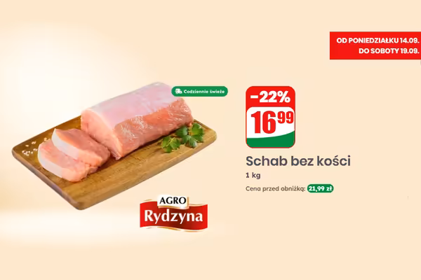 Dino: 16,99 zł/kg za schab bez kości