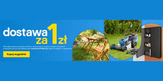 Castorama: 1 zł za dostawę przy zakupach za min. 350 zł 09.07.2025