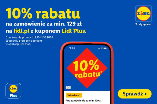 Lidl: ONLINE -10% na Twoje zakupy z KUPONEM
