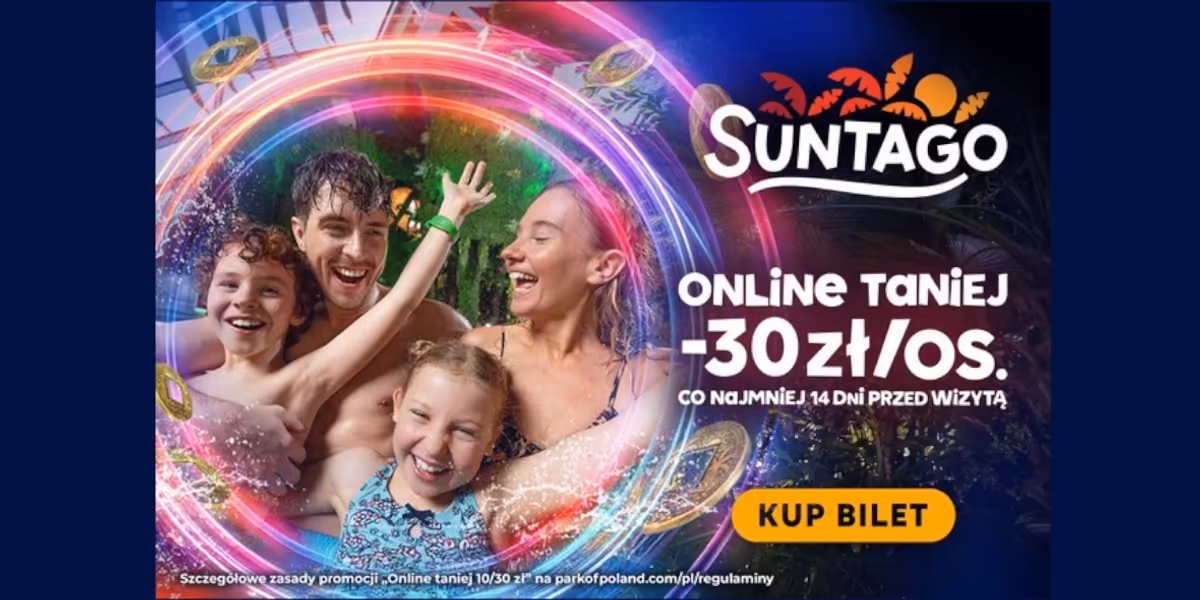 Suntago: -30 zł/os. na bilet do Suntago