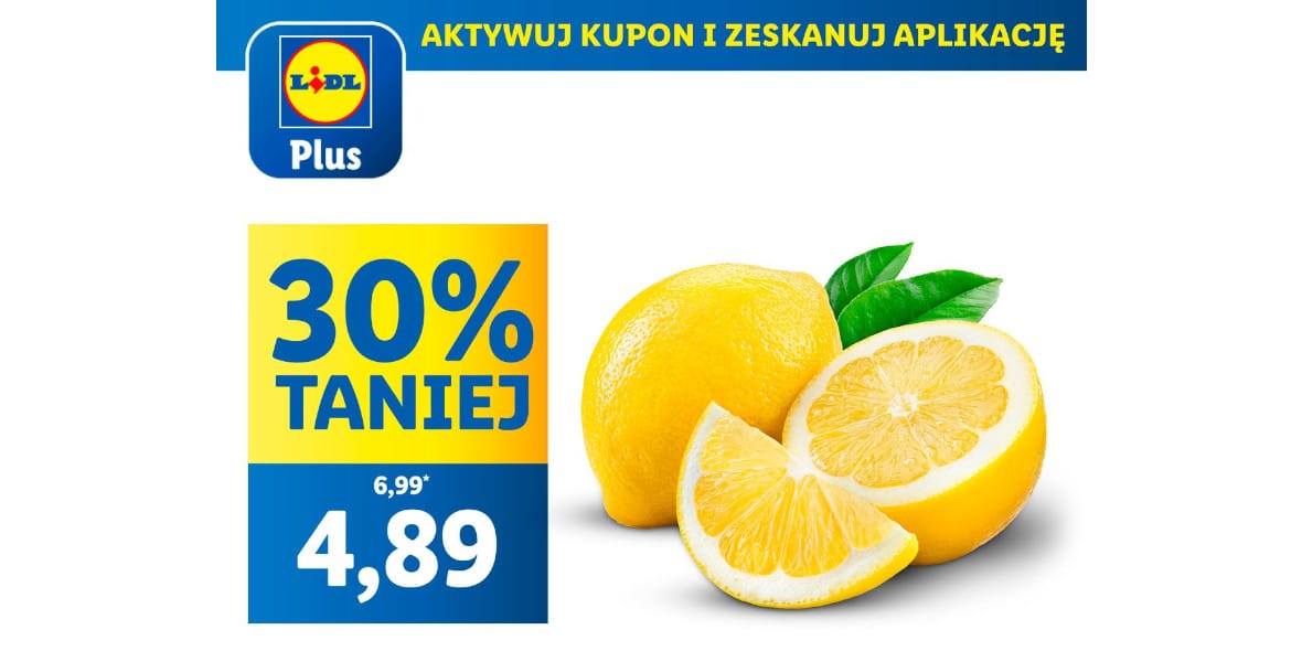 Lidl: KUPON -30% na cytryny BIO 24.03.2025