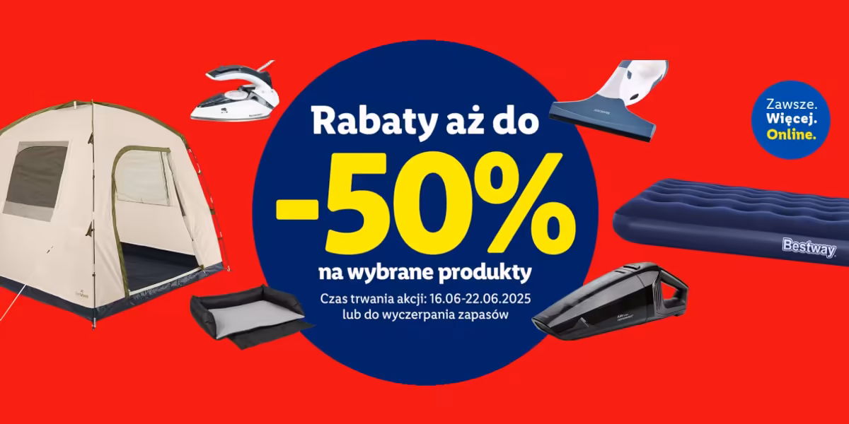Lidl: ONLINE Rabaty do -50% na wybrane produkty