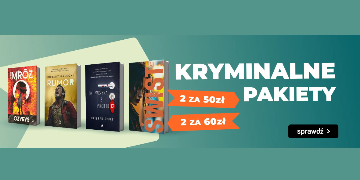 TaniaKsiazka.pl: Do 60 zł za kryminalne pakiety 10.06.2025