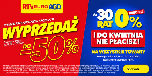 RTV EURO AGD: Do -50% na wybrane produkty 28.12.2025