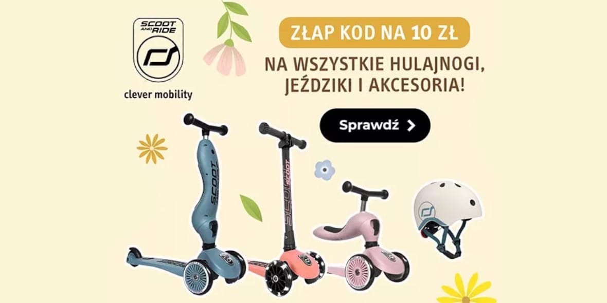 Bee: KOD rabatowy -10% na hulajnogi, jeździki i akcesoria 22.04.2025